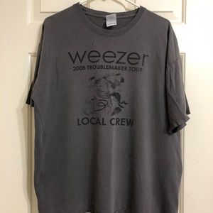 Weezer 2008 Troublemaker Tour Local Crew T-Shirt